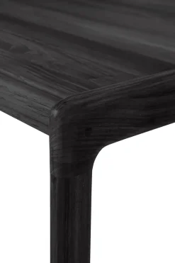 Mesa auxiliar Jack outdoor en teka lacado negro, 54x54 cm
