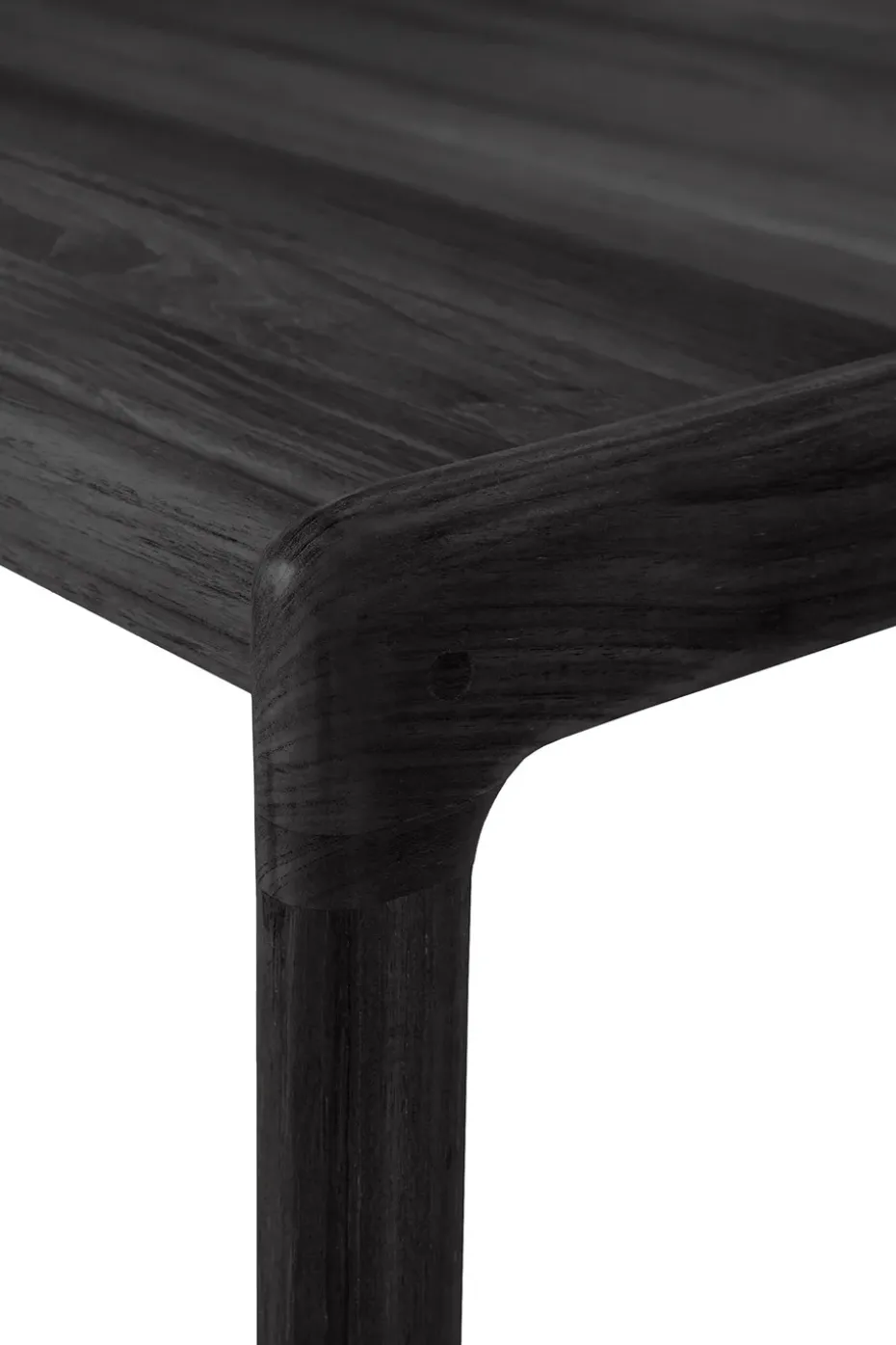 Mesa auxiliar Jack outdoor en teka lacado negro, 54x54 cm
