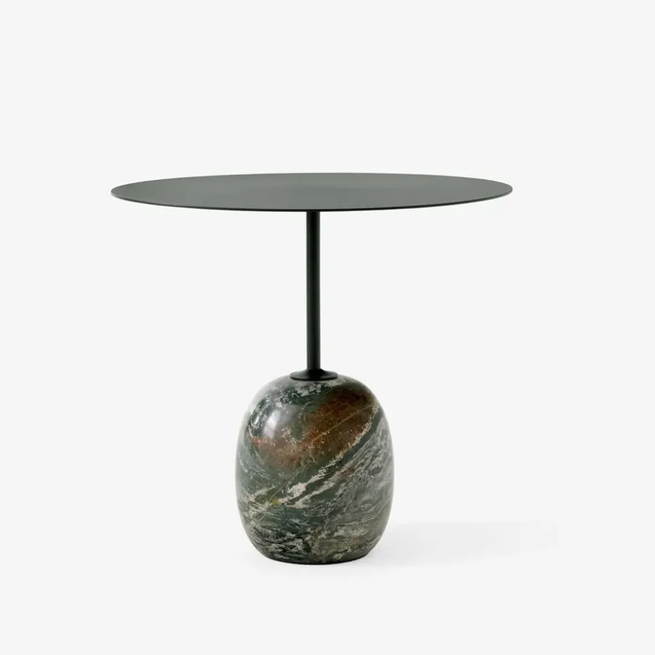 Mesa auxiliar Lato LN9, Deep Green-Verde Alpi Marble
