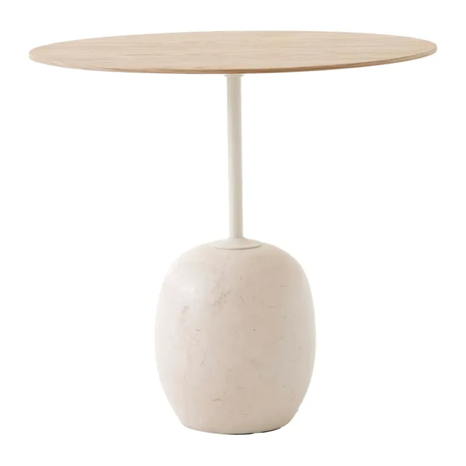Mesa auxiliar Lato LN9, Oak-Crema diva marble
