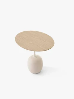 Mesa auxiliar Lato LN9, Oak-Crema diva marble
