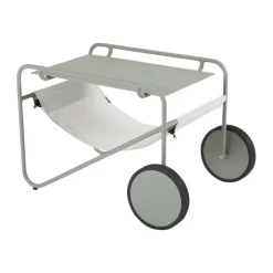 Mesa auxiliar Poul Table, Dusty green-off white, 72x44 cm