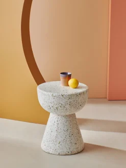 Mesa auxiliar Terrazzo Ø35 cm, Terrazo multicolor