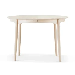 Mesa Carl Ø115, extensible, Abedul lacado mate claro