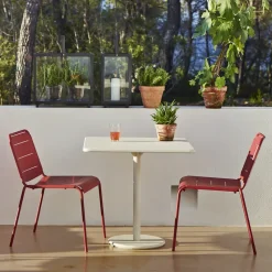 Mesa de café Go Ø80 cm, Lava grey-white