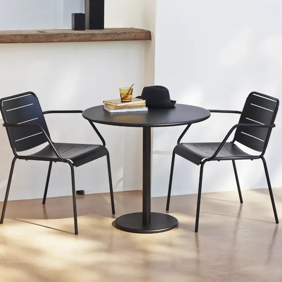 Mesa de café Go Ø80 cm, White-white