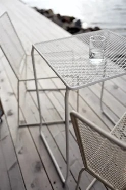 Mesa de café Haru, Pearl white, 54x61 cm