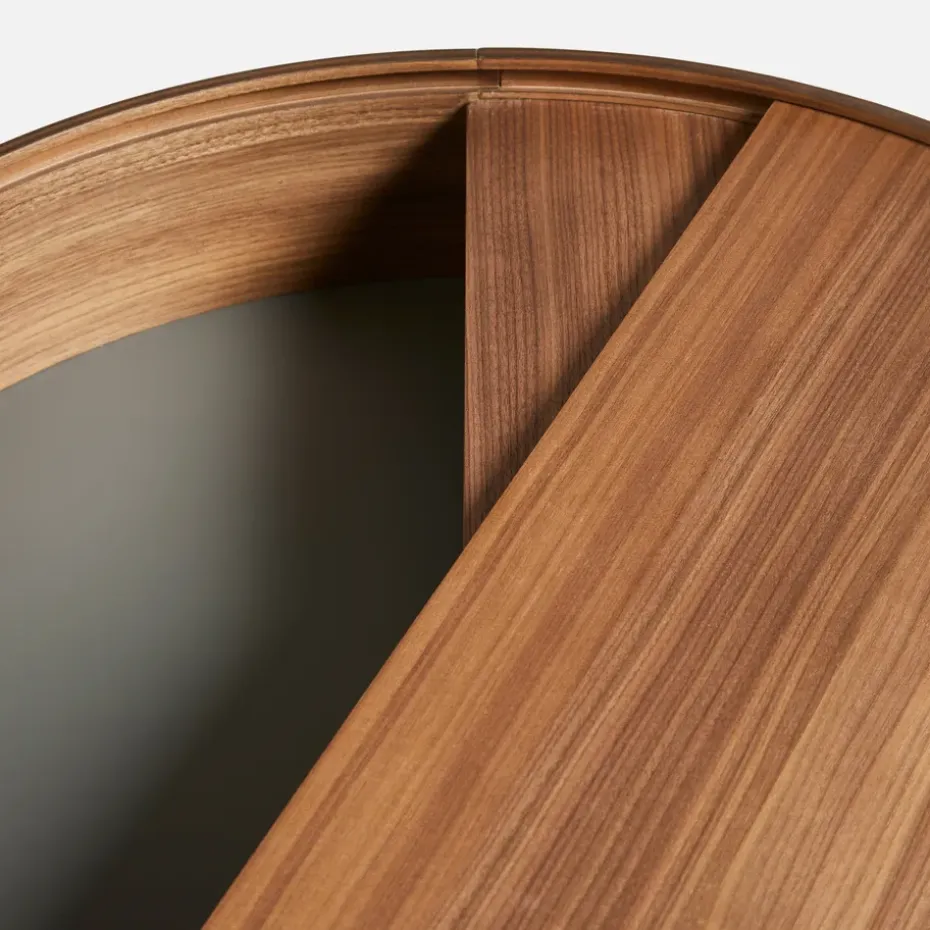 Mesa de centro Arc Ø66 cm, Nogal
