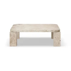 Mesa de centro Atlas 82x82 cm, Travertino sin relleno