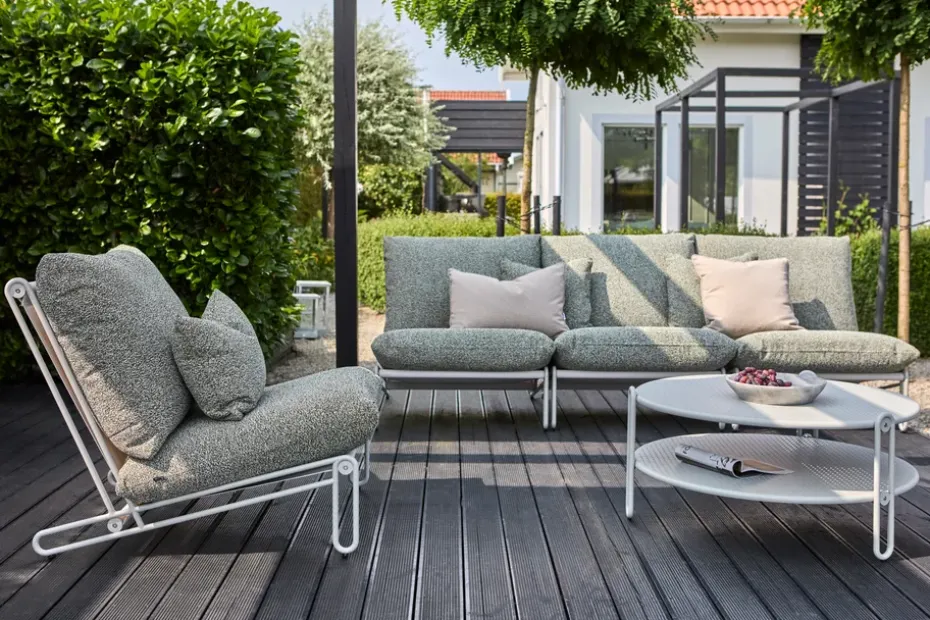 Mesa de centro Blixt, Light grey Ø85 cm
