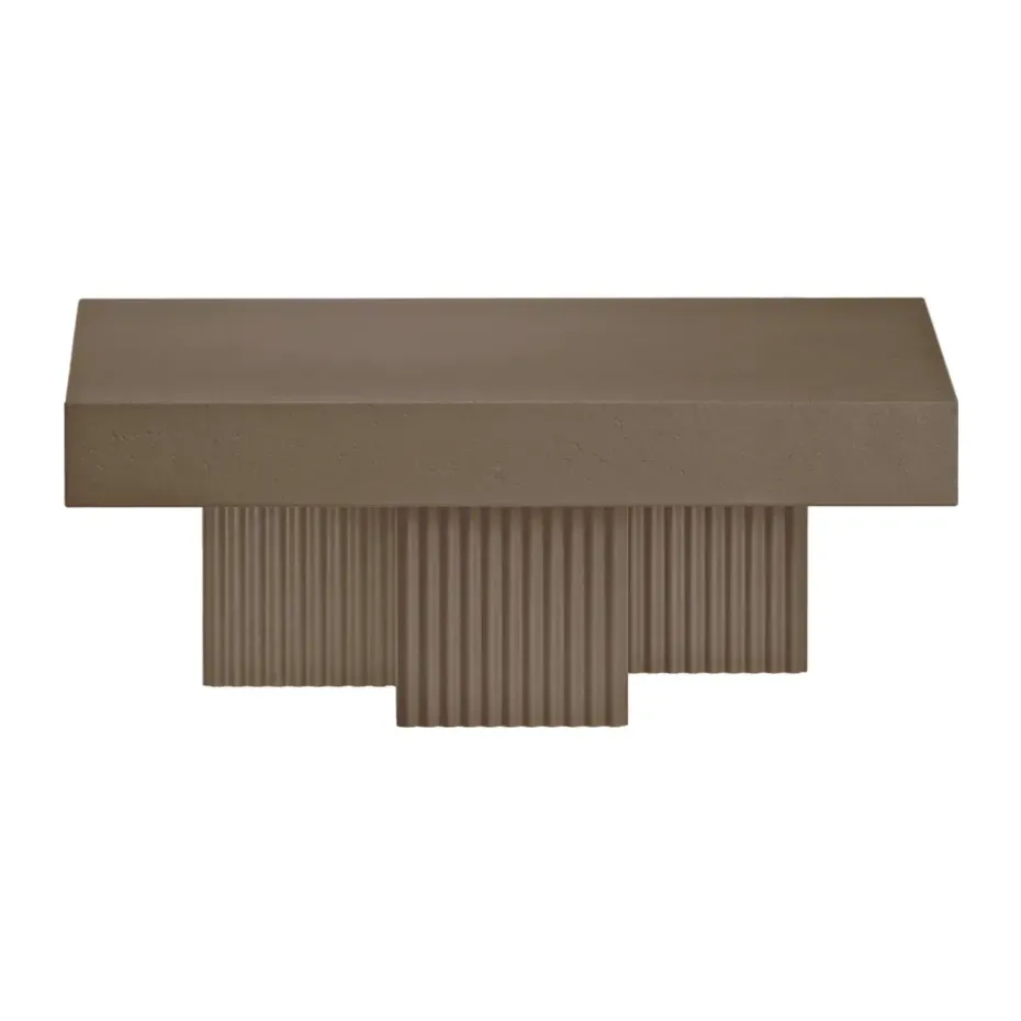 Mesa de centro Gear, Arcilla, 100x100 cm