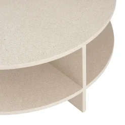 Mesa de centro Halves, Topo claro-terrazo, Ø85 cm