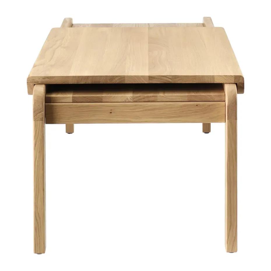 Mesa de centro Knutskog 115x52x41 cm, Naturlackad ek