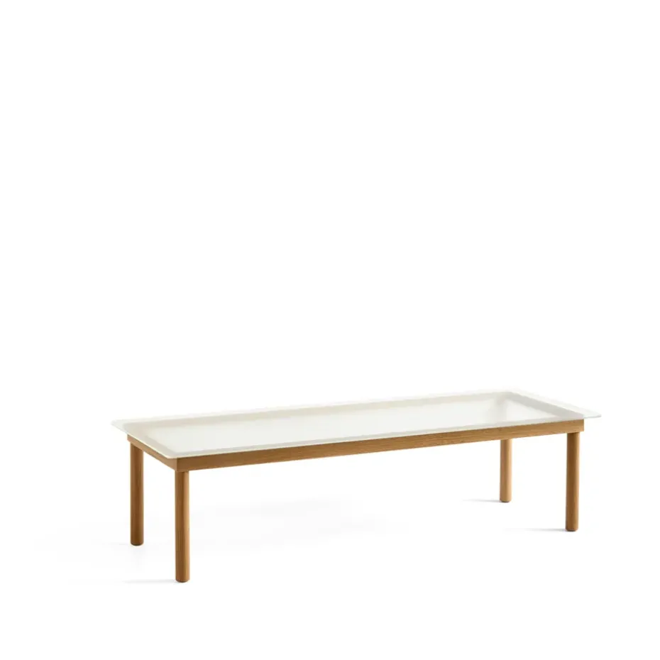 Mesa de centro Kofi, Oak-ribbed glass, 50 cm