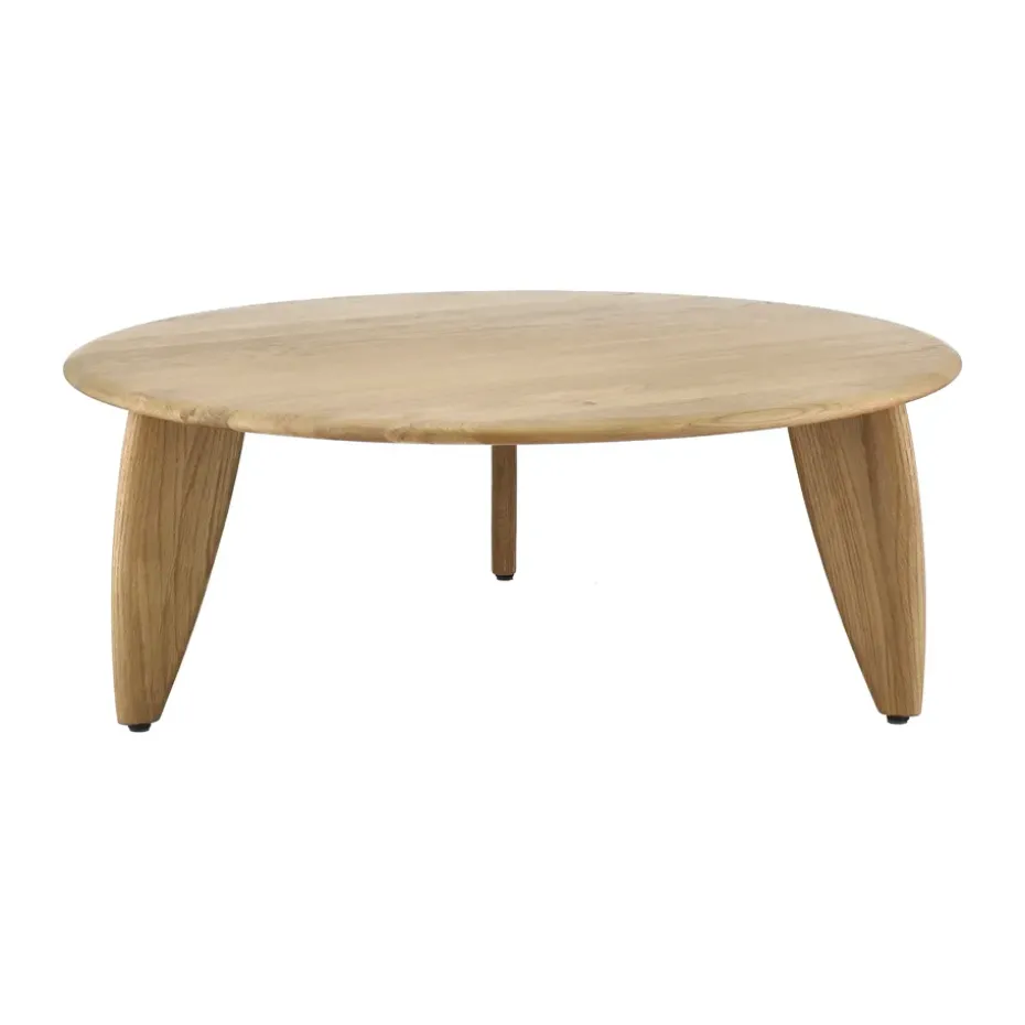 Mesa de centro Lyckeby Ø80x29 cm, Naturlackad ek