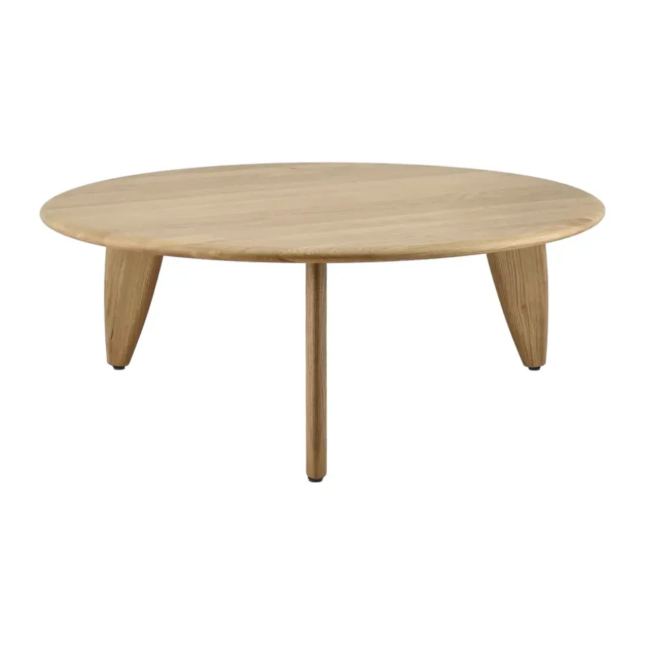 Mesa de centro Lyckeby Ø80x29 cm, Naturlackad ek