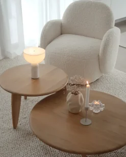 Mesa de centro Lyckeby Ø80x29 cm, Naturlackad ek