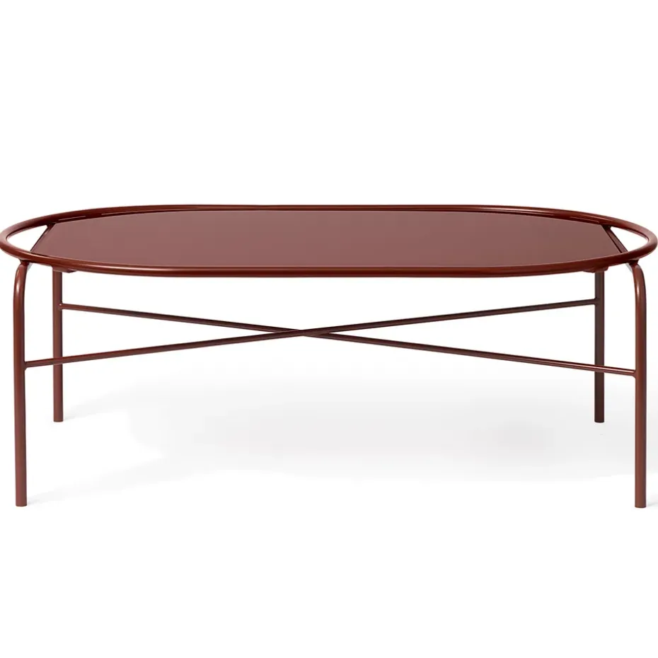 Mesa de centro ovalada Secant, Redish