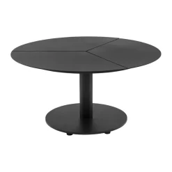 Mesa de centro Peace, Negro, Ø80x46 cm