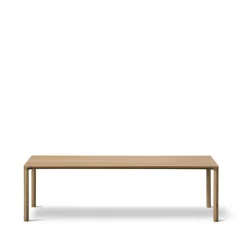 Mesa de centro Piloti 6715, Roble claro aceitado - altura 35 cm
