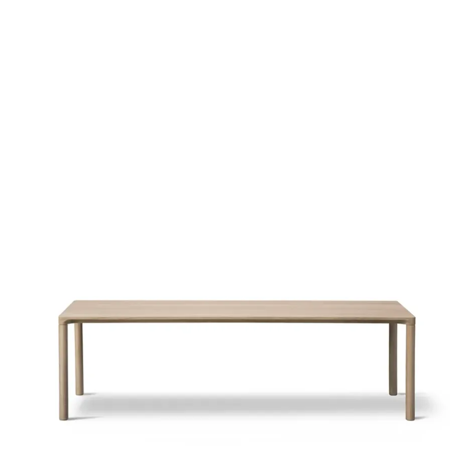 Mesa de centro Piloti 6715, Roble enjabonado - altura 41 cm