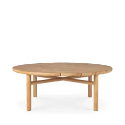 Mesa de centro Quatro outdoor teak, Ø95 cm
