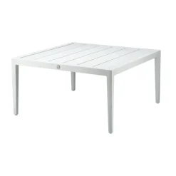 Mesa de centro Santander 78x78x40 cm, Aluminio blanco