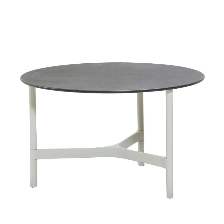 Mesa de centro Twist medium Ø70 cm, Fossil black-white