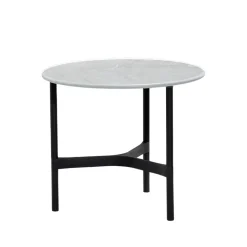 Mesa de centro Twist small Ø45 cm, Fossil grey-lava grey