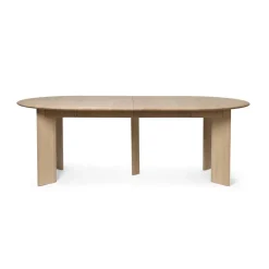 Mesa de comedor Bevel Extendable, Haya blanca aceitada, incluye 2 hojas de extensión
