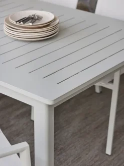 Mesa de comedor extensible Lomma, Light grey 194-312 cm