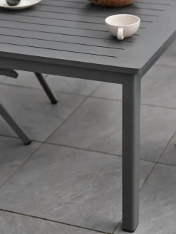 Mesa de comedor extensible Lomma, Negro 194-312 cm