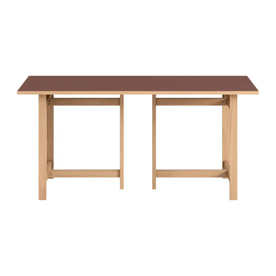 Mesa de comedor Moebe Rectangular, Burgundy, 160x90 cm