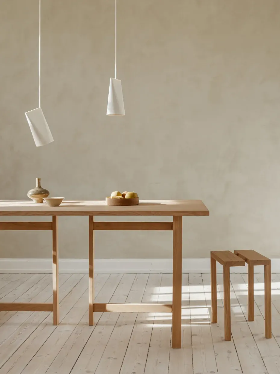 Mesa de comedor Moebe Rectangular, Burgundy, 160x90 cm
