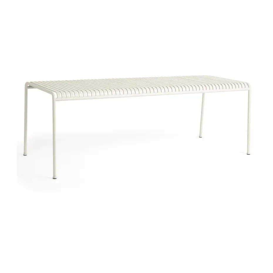 Mesa de comedor Palissade 220x90 cm, Blanco crema