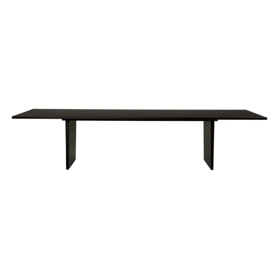 Mesa de comedor Private 100x320 cm, Roble teñido de marrón-negro