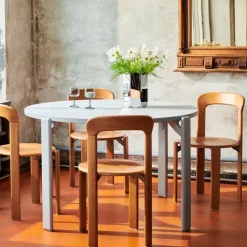 Mesa de comedor Rey Ø128 cm, dorado