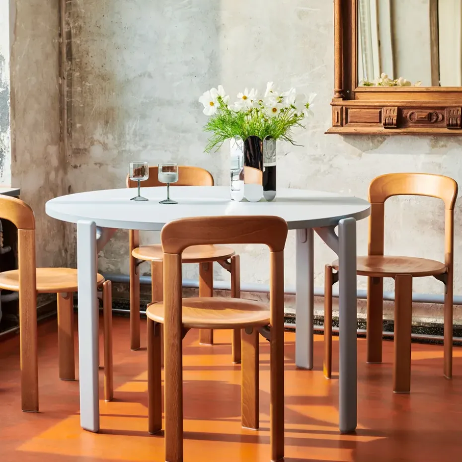 Mesa de comedor Rey Ø128 cm, dorado