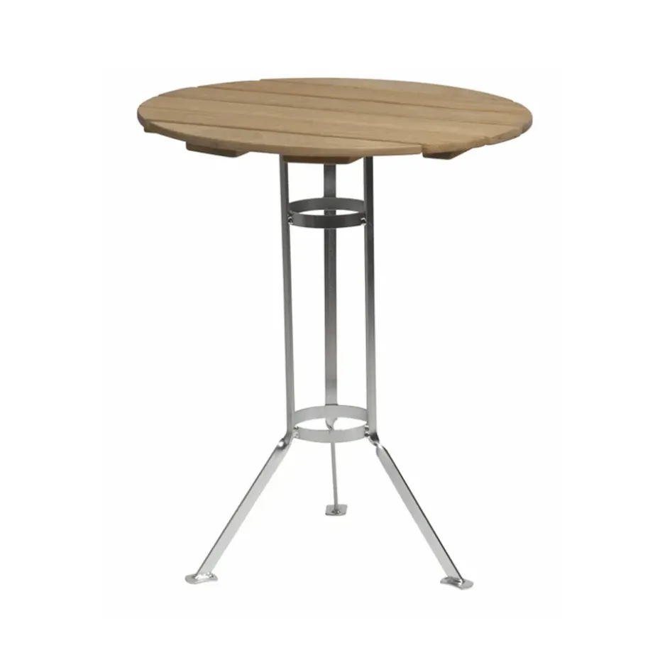 Mesa de tres patas Bryggeri, Roble aceitado - estructura galvanizada en caliente