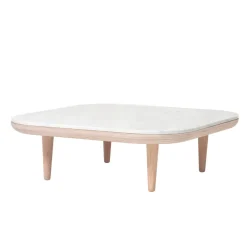 Mesa Fly SC4, Roble aceitado claro + mármol blanco