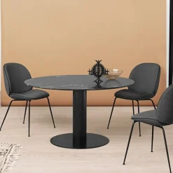 Mesa Gubi 2.0, Marble green, ø110, base negra