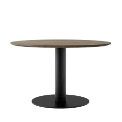 Mesa In Between SK12, Roble aceitado ahumado, soporte de metal negro mate