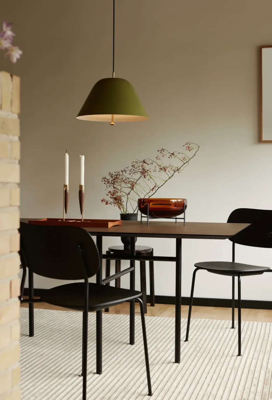 Mesa Snaregade rectangular, negro-roble teñido