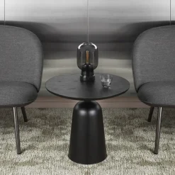 Mesa Turn ajustable Ø55 cm, negro