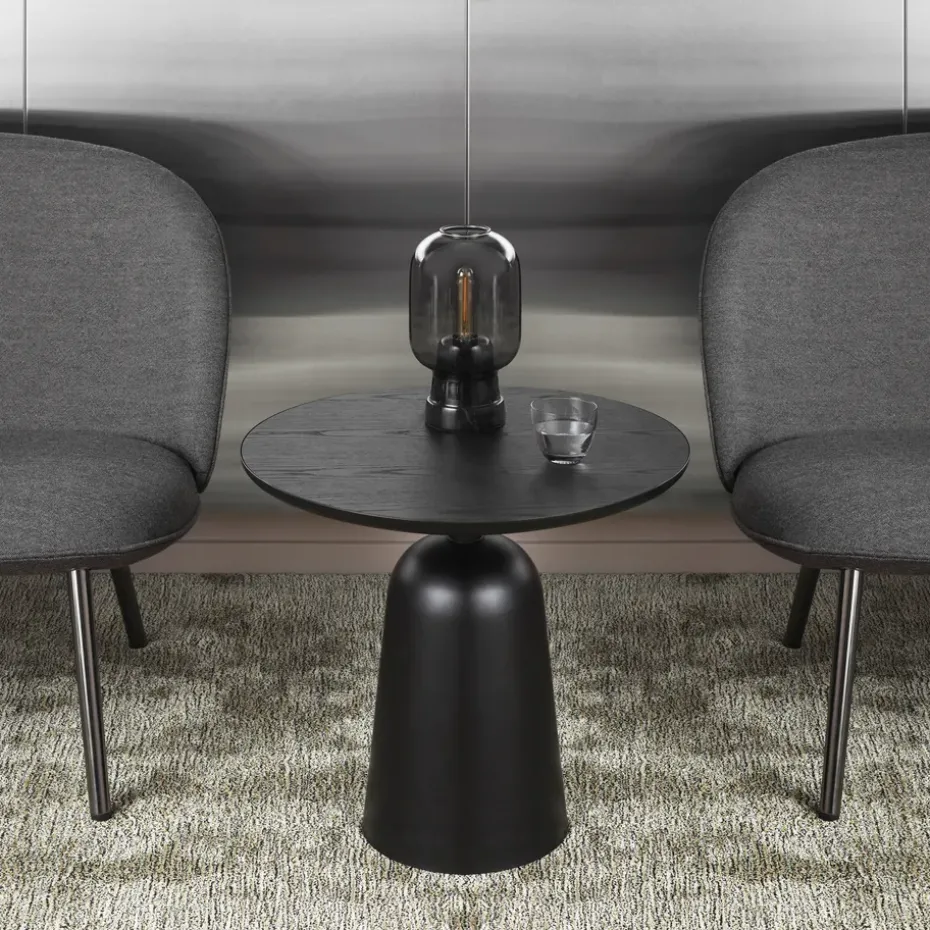 Mesa Turn ajustable Ø55 cm, negro