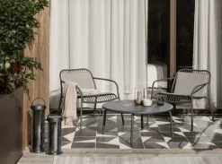 Mesa YUA lounge Ø80 cm, Silk grey