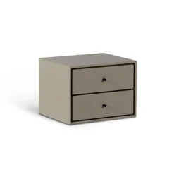 Mesita de noche suspendida Volt , Beige-negro