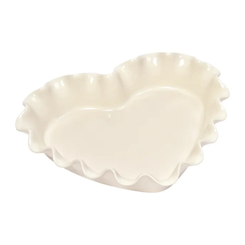Molde cerámico corazón Emile Henry 1,5 L, Cream