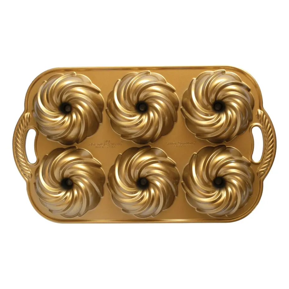 Molde de horno Nordic Ware swirl bundtlette, 1,2 L
