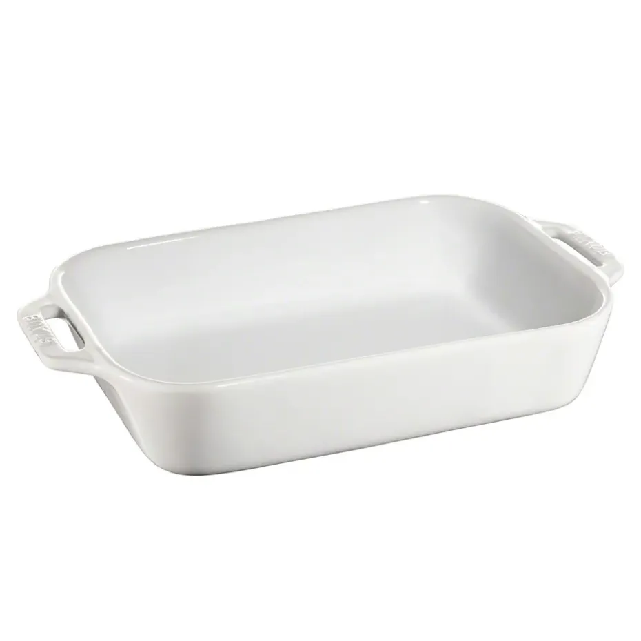 Molde de horno Staub rectangular 27 x 20 cm, blanco